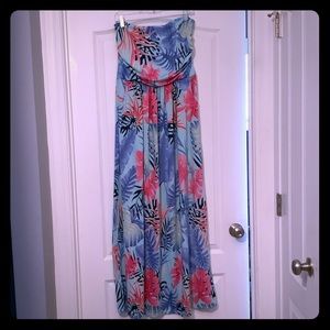 Strapless maxi dress